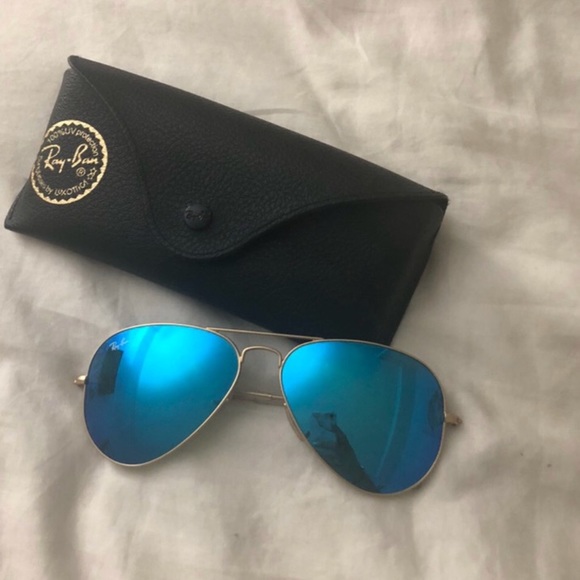 ray ban mirror blue